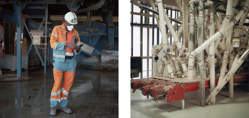 Conducteur d'engin, Suez / Zone d'aiguillage, Grands Moulins de Paris. Photographies de Géraldine Millo.