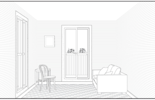 Cité Stalingrad, Malakoff. Extrait de l'Atlas numérique du logement collectif dans les Hauts-de-Seine (1945-2000). Dessin : Nathan Gatignol | CAUE92.