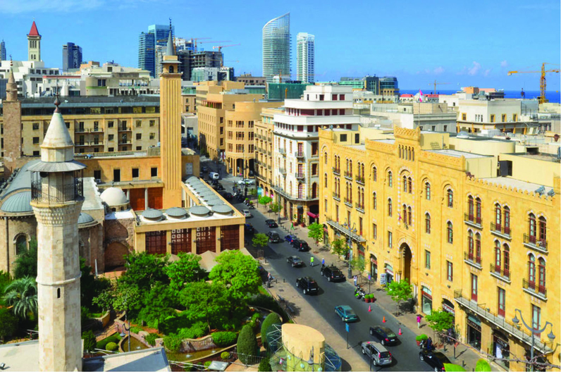 Vue d’une rue du centre-ville de Beyrouth